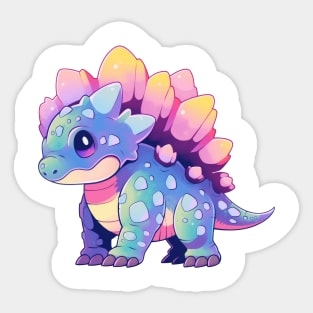 Cute Ankylosaurus Chibi Style Sticker